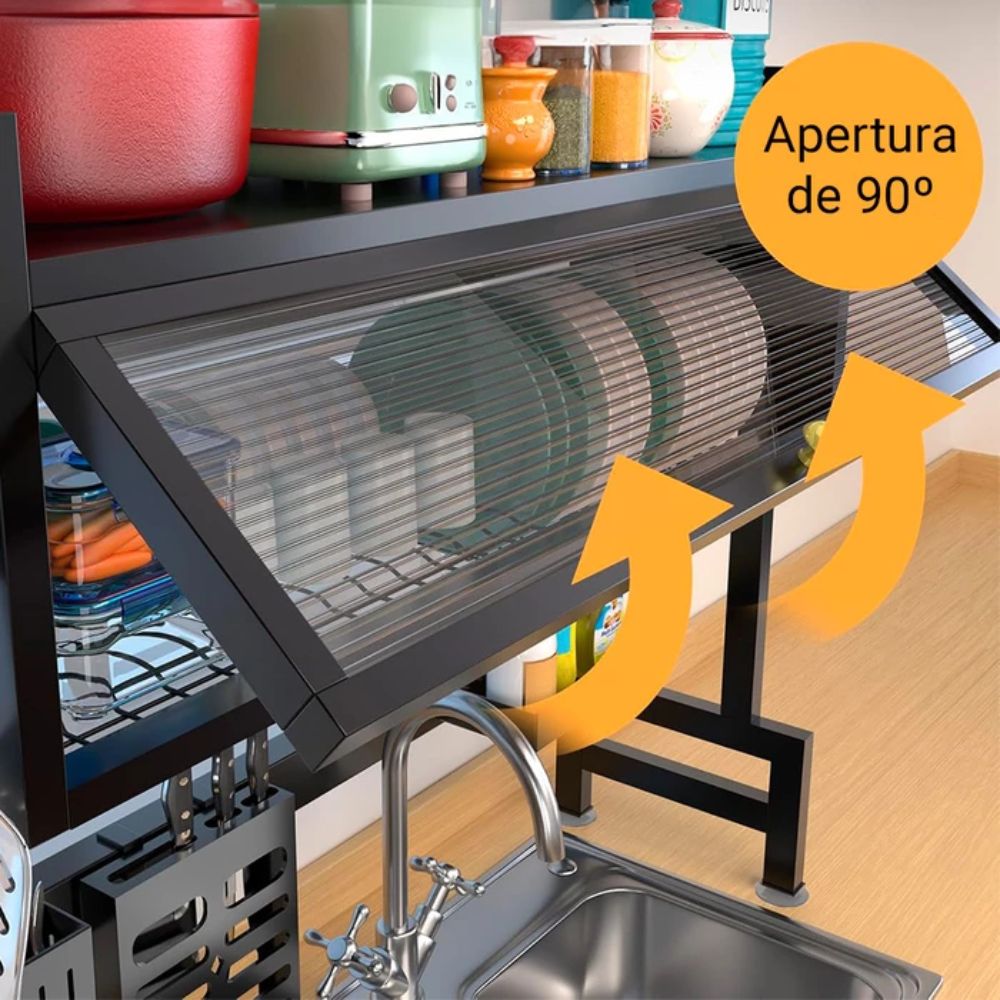 Organizador Escorredor Decoteam 2 Prateleiras 65x28x80 Organizador Escorredor Decoteam 2 Prateleiras 65x28x80
